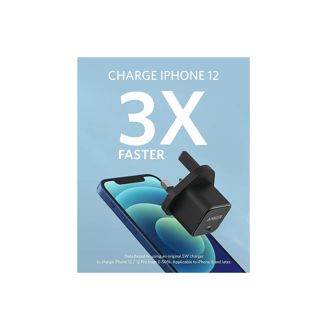 Anker PowerPort III 20W Cube USB-C Charger – Black in Qatar Anker PowerPort III 20W Cube USB-C Charger – Black in Qatar
